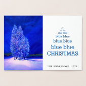 Carte Dorée Arbres de Noël Bleus Épinette Originale Pin Fir (Intérieur)