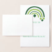 Carte Dorée Arc-en-ciel de la Saint-Patrick Shamrock capricieu (Affichage)