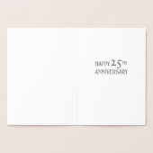 Carte Dorée Argent Botanique 25ème anniversaire Mariage Real (Intérieur)