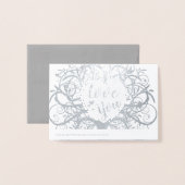 Carte Dorée Argent Foil Swirl Arbre Merci Bible Verse (Derrière avec enveloppe)