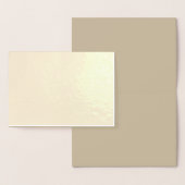 Carte Dorée Arrière - plan beige clair doux - Design Mariage (Affichage)
