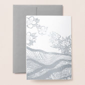 Carte Dorée Art de l'éléphant floral (Derrière avec enveloppe)