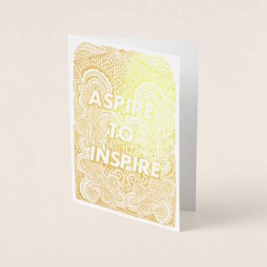 Carte Dorée ASPIRE À INSPIRER - Devis de déclaration positive (Devant)