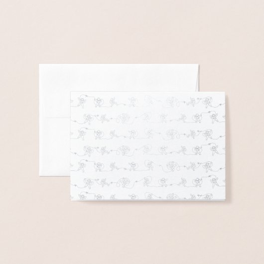 Carte Dorée Astronaut (Devant avec enveloppe)