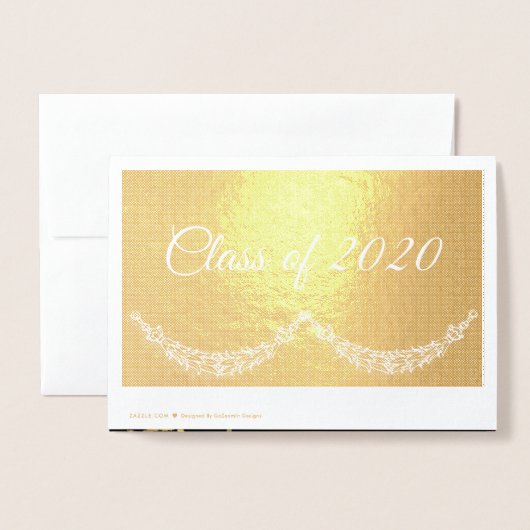 Carte Dorée Au diplômé (Derrière avec enveloppe)