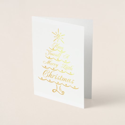 Carte Dorée Ayez un joyeux petit Noël (Devant)