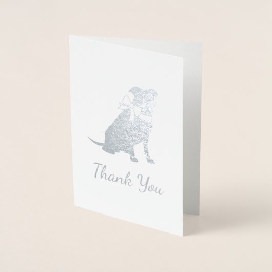 Carte Dorée Baby shower de chien taureau Pit (Devant)