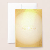 Carte Dorée Bachelorette musulmane (Derrière avec enveloppe)