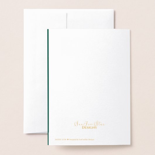 Carte Dorée Baies d'or Buon Natale Green Photo Collage (Derrière avec enveloppe)