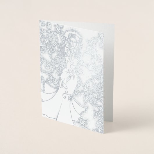 Carte Dorée Balayé Ink Goddess Pagan Art (Devant)