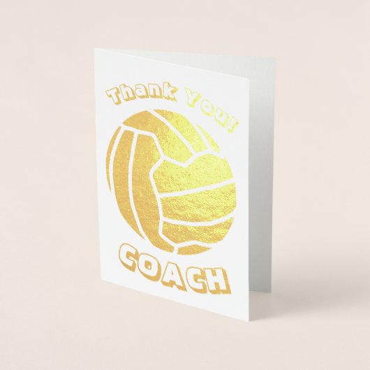 Carte Dorée Ball Thème Netball Coach Merci Or (Devant)
