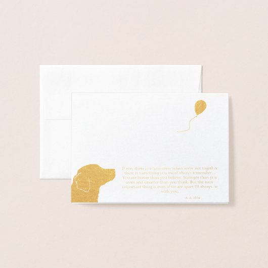 Carte Dorée Balle d'or (Devant avec enveloppe)