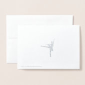 Carte Dorée Ballerina (Derrière avec enveloppe)