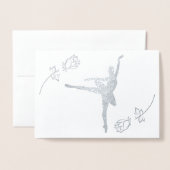 Carte Dorée Ballerina (Devant avec enveloppe)