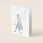 Carte Dorée Ballerina et Nutcracker Dancing in the Snow (Devant)