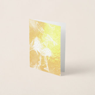 Carte Dorée Ballerine Abstraite Lac des Cygnes