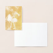 Carte Dorée Ballerine Abstraite Lac des Cygnes (Affichage)