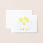 Carte Dorée Ballons à huile d'or 50e anniversaire Merci Note (Devant avec enveloppe)