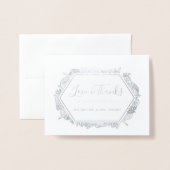 Carte Dorée Balnéaire | Merci photo Mariage (Devant avec enveloppe)