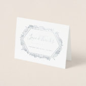 Carte Dorée Balnéaire | Merci photo Mariage (Devant)