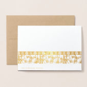 Carte Dorée Bamboos Silhouette Chinois Ox Nouvel An Luxe GC (Derrière avec enveloppe)