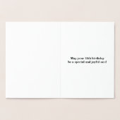 Carte Dorée Basique Silver Foil 11ème anniversaire + Nom perso (Intérieur)