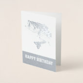 Carte Dorée Basse Pêche joyeuse Anniversaire Hommes Custom Fis (Devant)