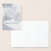 Carte Dorée Bateaux étroits dans la neige. (Affichage)