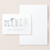 Carte Dorée Bâtiments emblématiques de New York (Affichage)