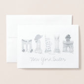 Carte Dorée Bâtiments emblématiques de New York (Devant avec enveloppe)