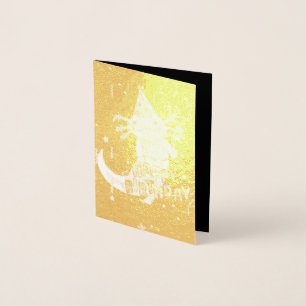 Carte Dorée Beau anniversaire axolotl