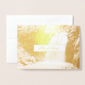 Carte Dorée Beau Merci cascade (Devant avec enveloppe)