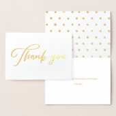 Carte Dorée Beau Merci de calligraphie chic (Affichage)