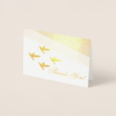 Carte Dorée Beau Merci de colibris (Devant)