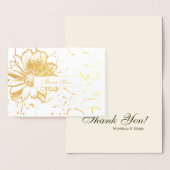 Carte Dorée Beau Merci de tournesol (Affichage)