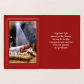 Carte Dorée Bébé Jésus Peinture Luxe Noël (Intérieur)
