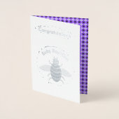 Carte Dorée Bébé mou Bee Neutre Félicitations (Devant)