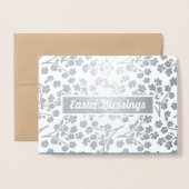 Carte Dorée Bénédiction de Pâques. Fine Art Luxe Real (Devant avec enveloppe)