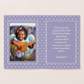 Carte Dorée Bénédiction de Pâques. Petit ange afro-américain (Intérieur)