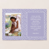 Carte Dorée Bénédiction de Pâques. Petit ange afro-américain (Intérieur)