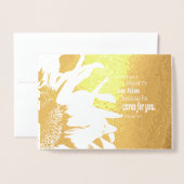 Carte Dorée Bible chrétienne Écriture Paix Dove (Devant avec enveloppe)