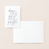 Carte Dorée Bien d'être un "Gangster" | ARGENT (Affichage)