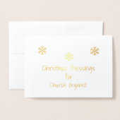 Carte Dorée Bienheureux de Noël Eglise Organiste (Devant avec enveloppe)