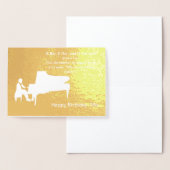 Carte Dorée Blague de piano drôle (Affichage)