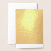 Carte Dorée Bleu gris foncé Personnalisé anniversaire (Derrière avec enveloppe)