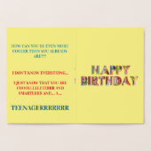 Carte Dorée Bleu jaune rouge 13e anniversaire officiel de l'ad (Intérieur)