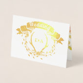Carte Dorée Boho Rose Blush Rose Or Antler Mariage Real Gold (Devant)