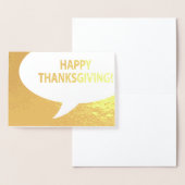 Carte Dorée Bon thanksgiving Comic Bubble Gold Foil (Affichage)