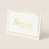 Carte Dorée Bonjour Mon Ami Français (Devant)