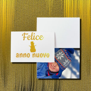 Carte Dorée Bonne année - en italien